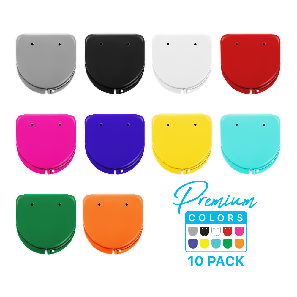 10PK Retainer Case, Denture Storage Box, Mouthguard Container, Aligner Case