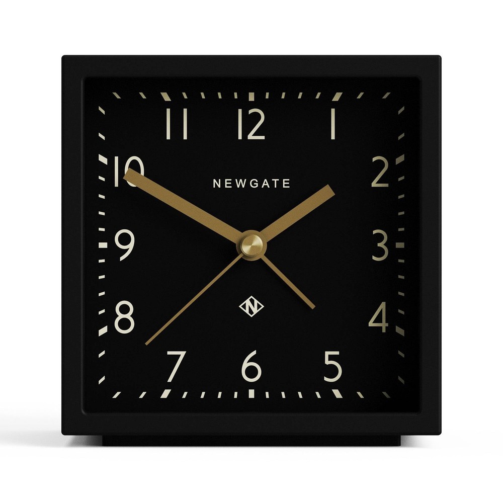 ® Equinox Alarm Clock | Design-led Cube Shaped Modern Alarm | Black case | Bl...
