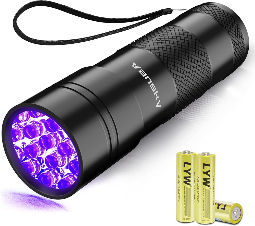 Compact UV Blacklight Torch for Detecting Invisible Pet Stains