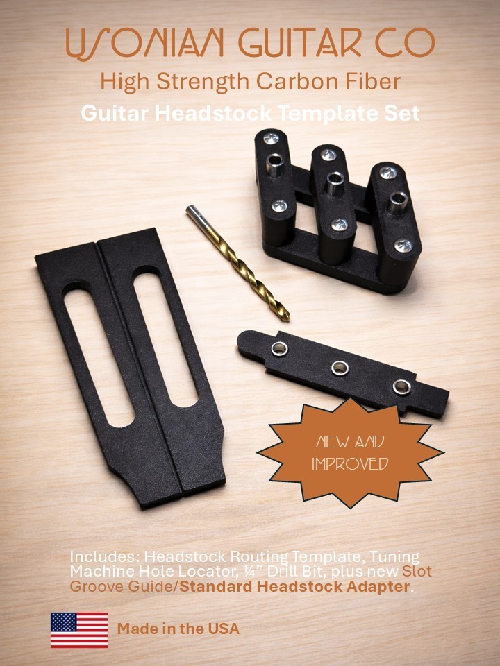 Tuning Machine Locator Plus M-Style Headstock Template