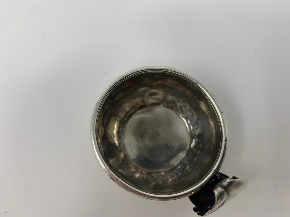 Tiny Sterling Cup, Interesting Handle, Edward San Giovanni