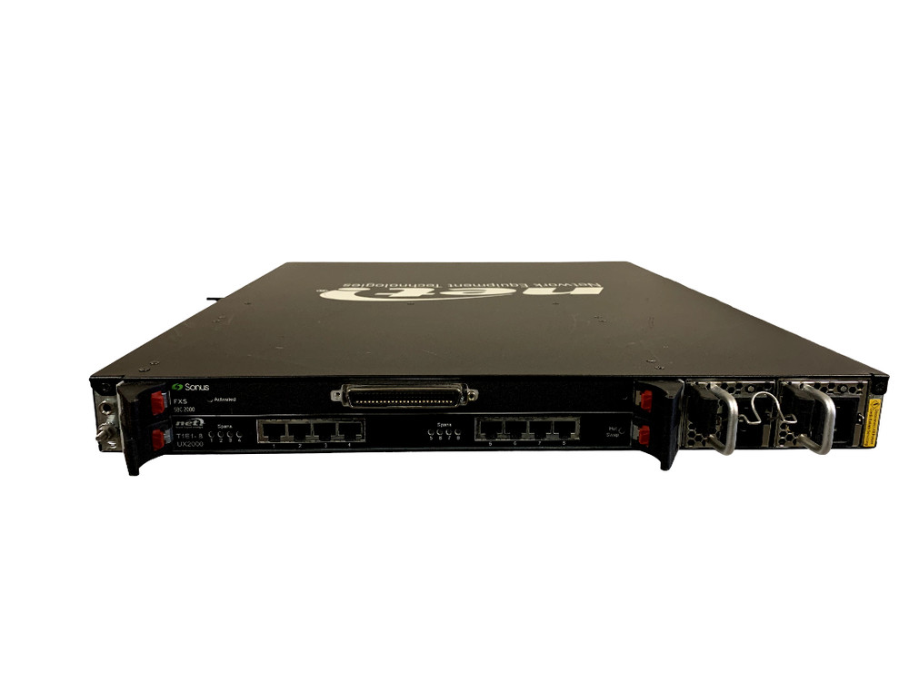 NETWORK EQUIPMENT TECHNOLOGIES T1E1-8 UX2000 w/ Sonus FXS SBC 2000