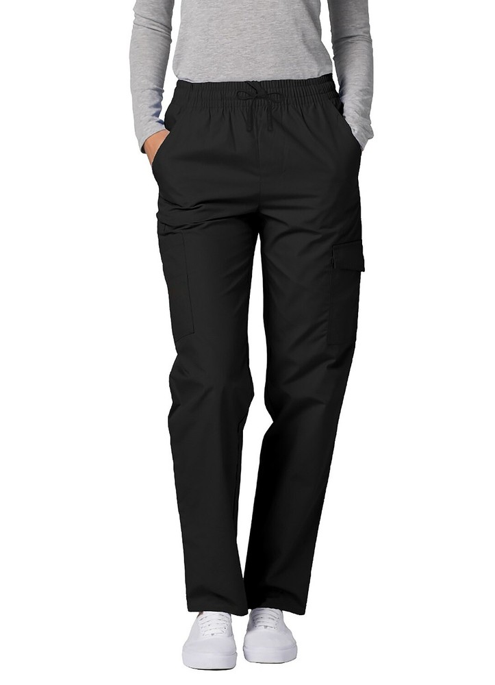 Adar Universal Women's Scrub Set Snap Front Scrub Top & Multi Pocket Scrub Pants