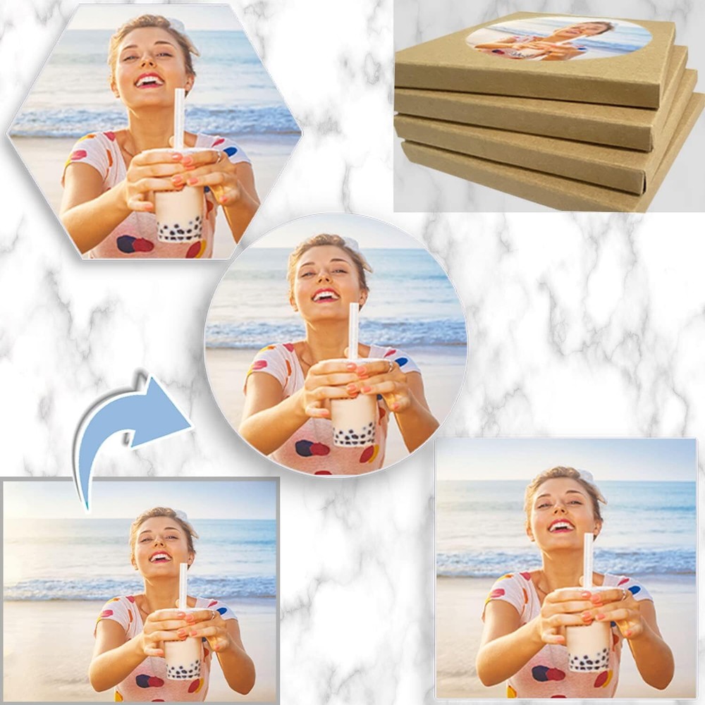Custom Coasters with Ceramics Personalized Coasters for DIY Customize Picture