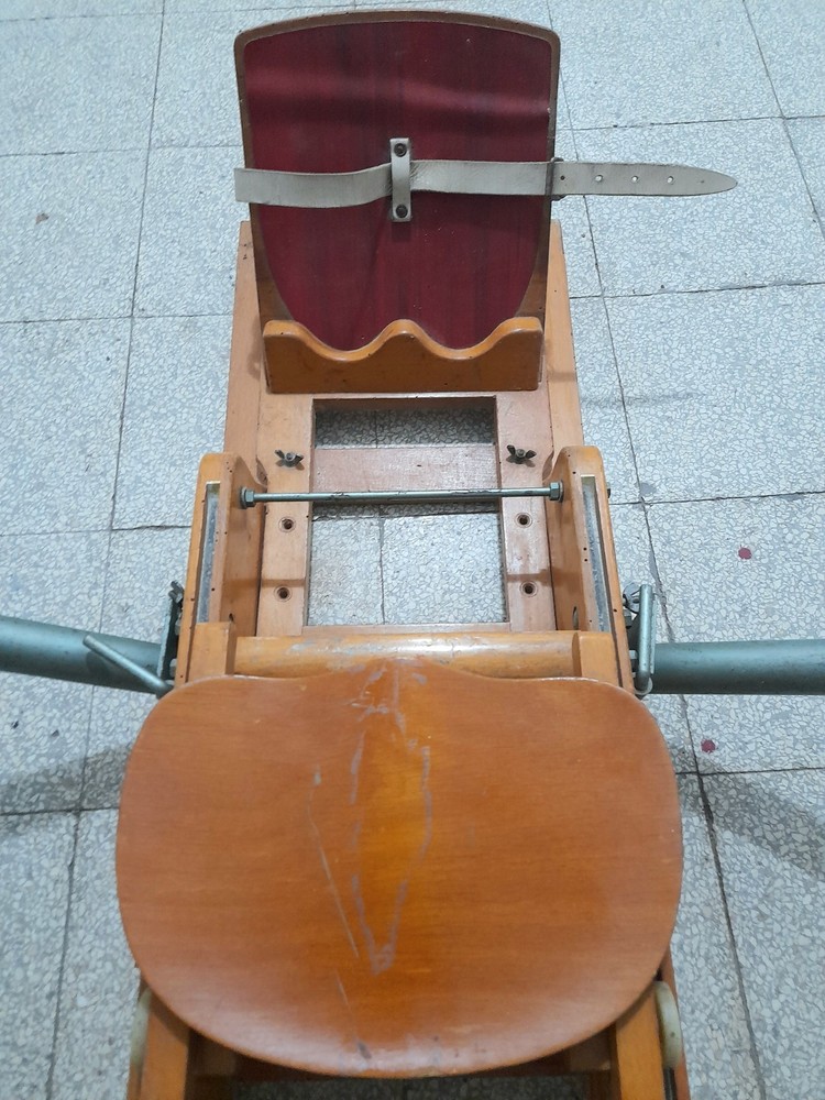 Rowing machine "Lamborgini" 1940s - Solid wood and iron - READ DESCRIPTION