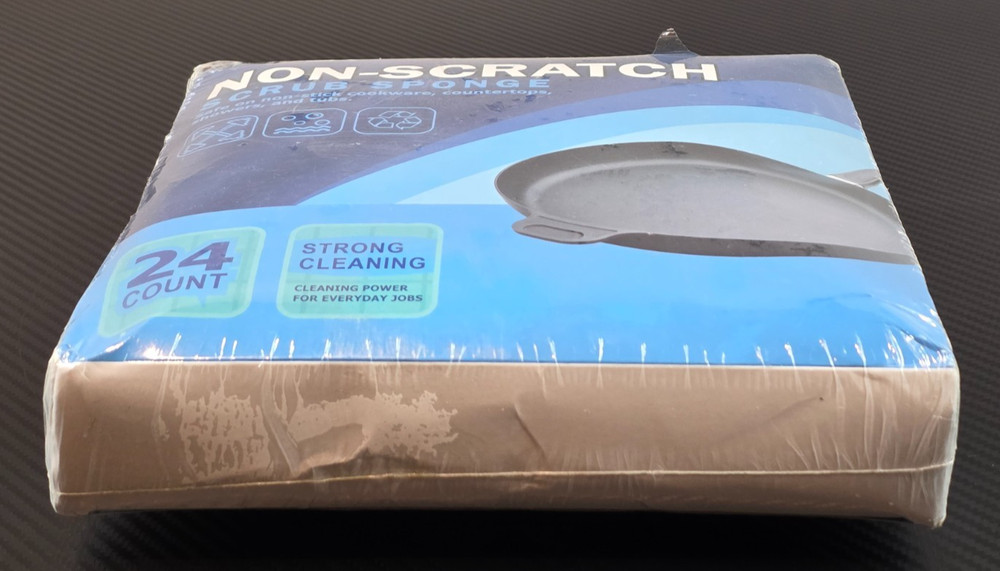Aidea Non-Scratch Scrub Sponge Strong Cleaning 20 Count Blue