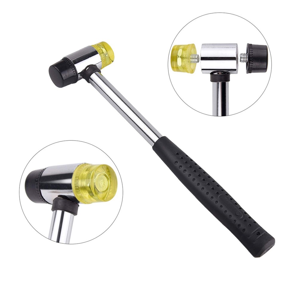 KUUQA Metal Ring Mandrel Sizer and Rubber Hammer Mallet 5Pcs, Set 2