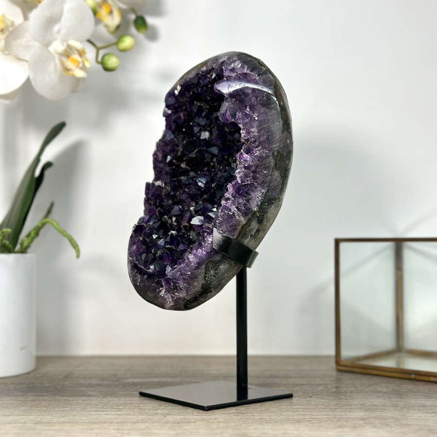 Natural Amethyst Geode - Stand Included. MWS2482