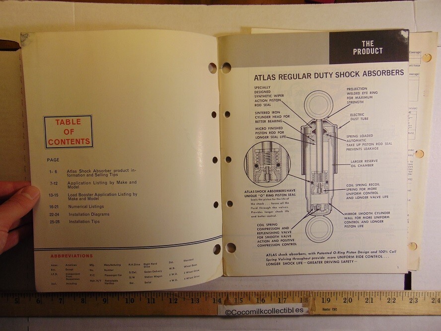 Vintage 1964 Atlas Shock Absorbers Load Boosters Manual & Specification Changes