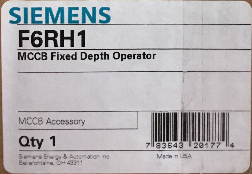 SIEMENS F6RH1 MCCB FIXED DEPTH OPERATOR