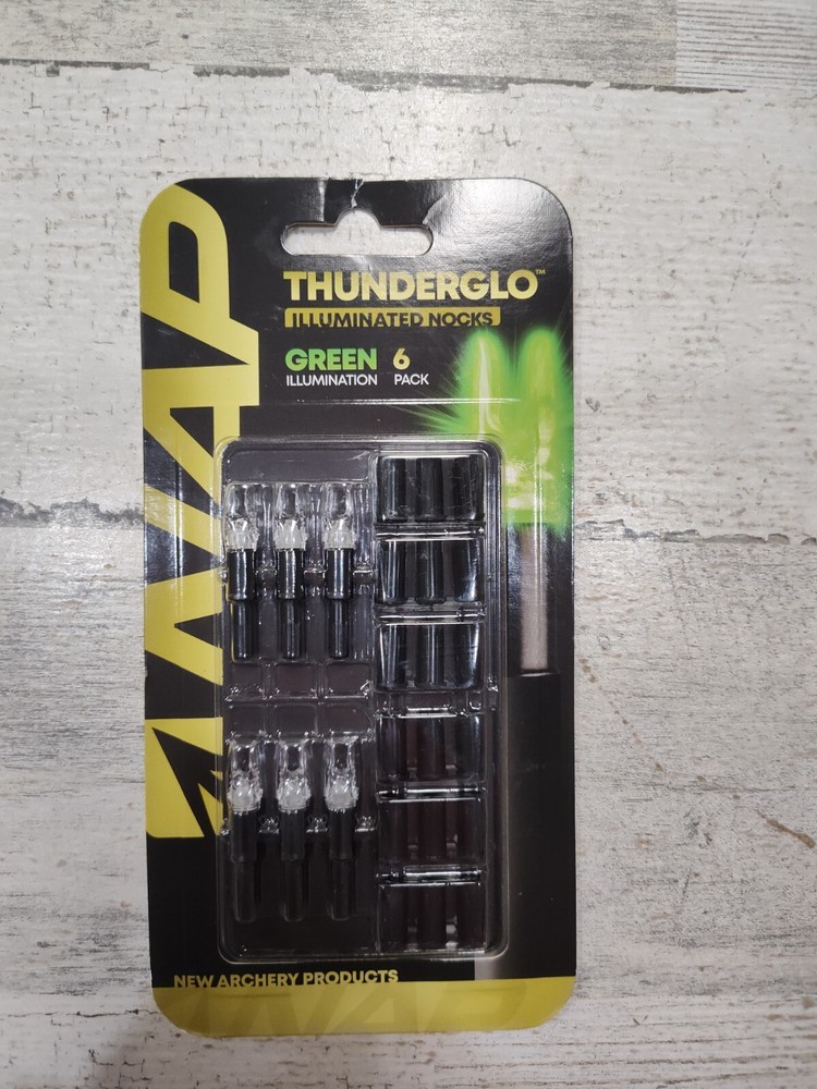 NAP Thunderglo Illuminated Nocks Green 6 Pack