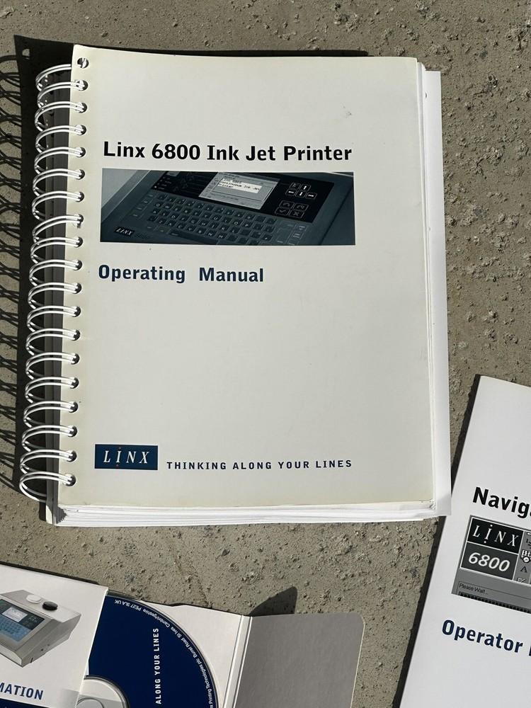 LINX 6800 Operating Manual & CD for Ink Jet Printer