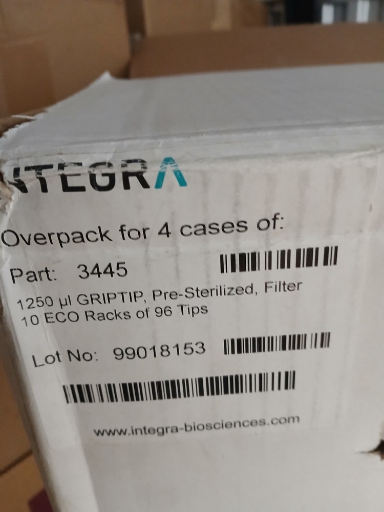 Integra Tips 3445 Griptips Eco Racks, Pre-Sterilized Filter 1250 ul - 10x96 tips