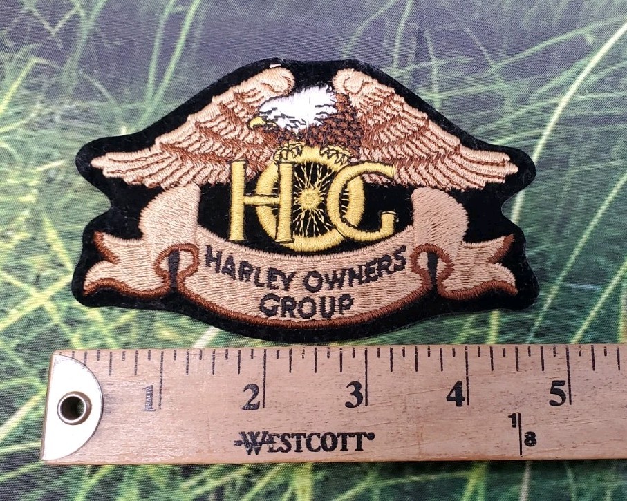 Harley Owners Group Hog Brown Eagle Patch 5" x 3" Davidson