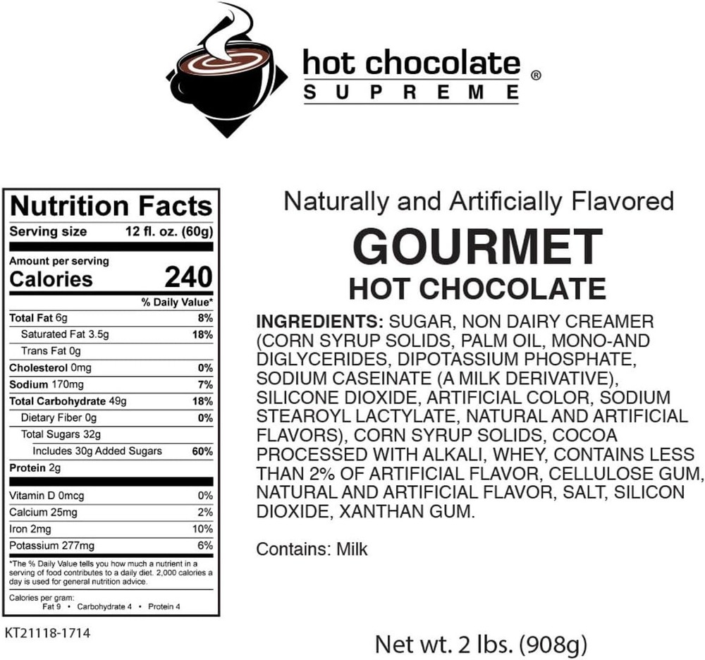 Hot Chocolate  Gourmet Hot Chocolate 6 x 2lb case