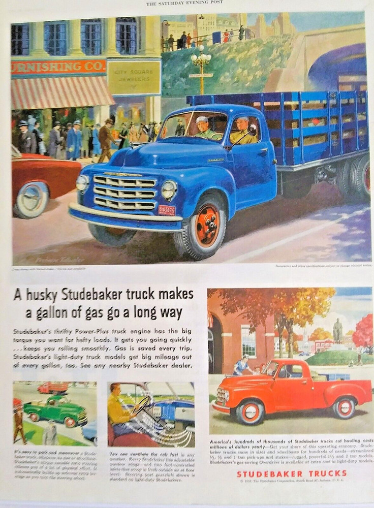 1953 Original Studebaker Truck Magazine Ad,