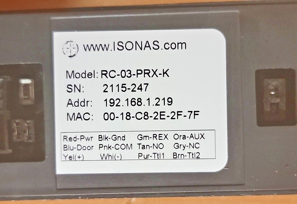 ISONAS Keypad Access Control RC-03-PRX-K Proximity Intertek - TESTED READ