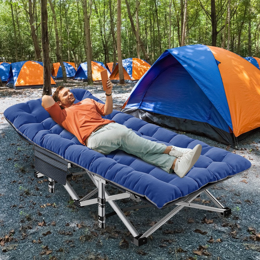 Barbella Folding Camping Cot folding Bed Military Cot Sleeping Bed With Bag Mat