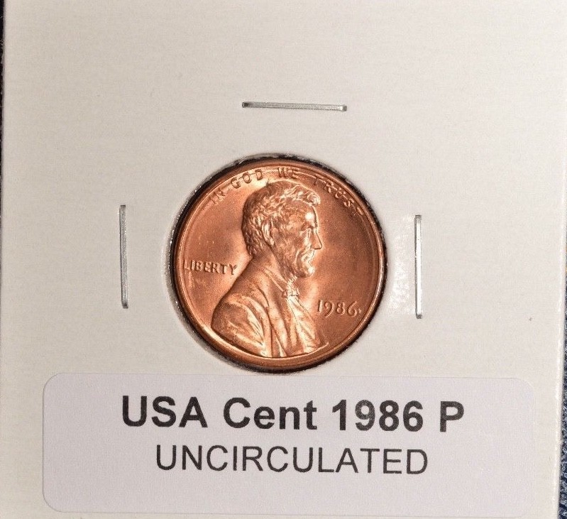 1986 P - USA Small Cent - UNCIRCULATED
