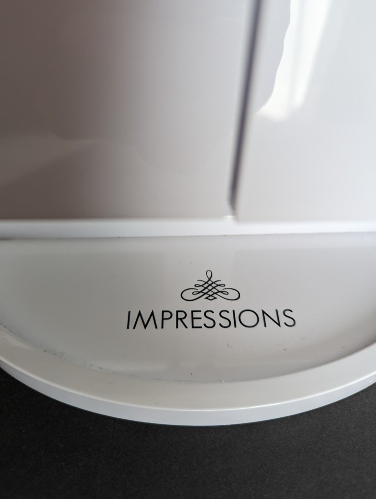 Impressions Tri-Fold Makeup Mirror LED Lights Touch Screen 14.1/8"x9.5" Folded