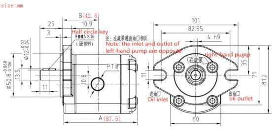 Single Hydraulic Pump Durable Small Fluctuation&High Pressure 21MPa 6ML/R