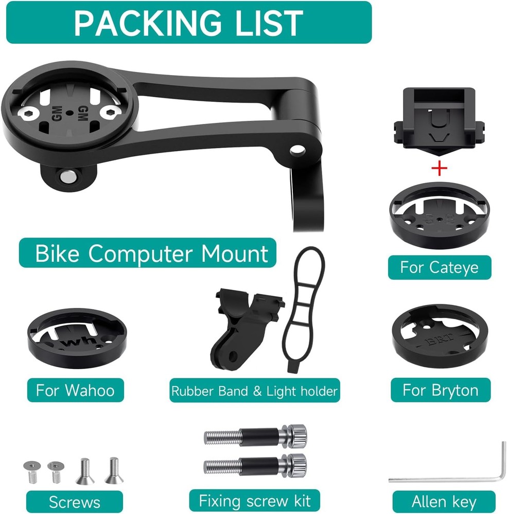 Out Front Bike Computer Mount, Angle Adjustable - 38mm Mount