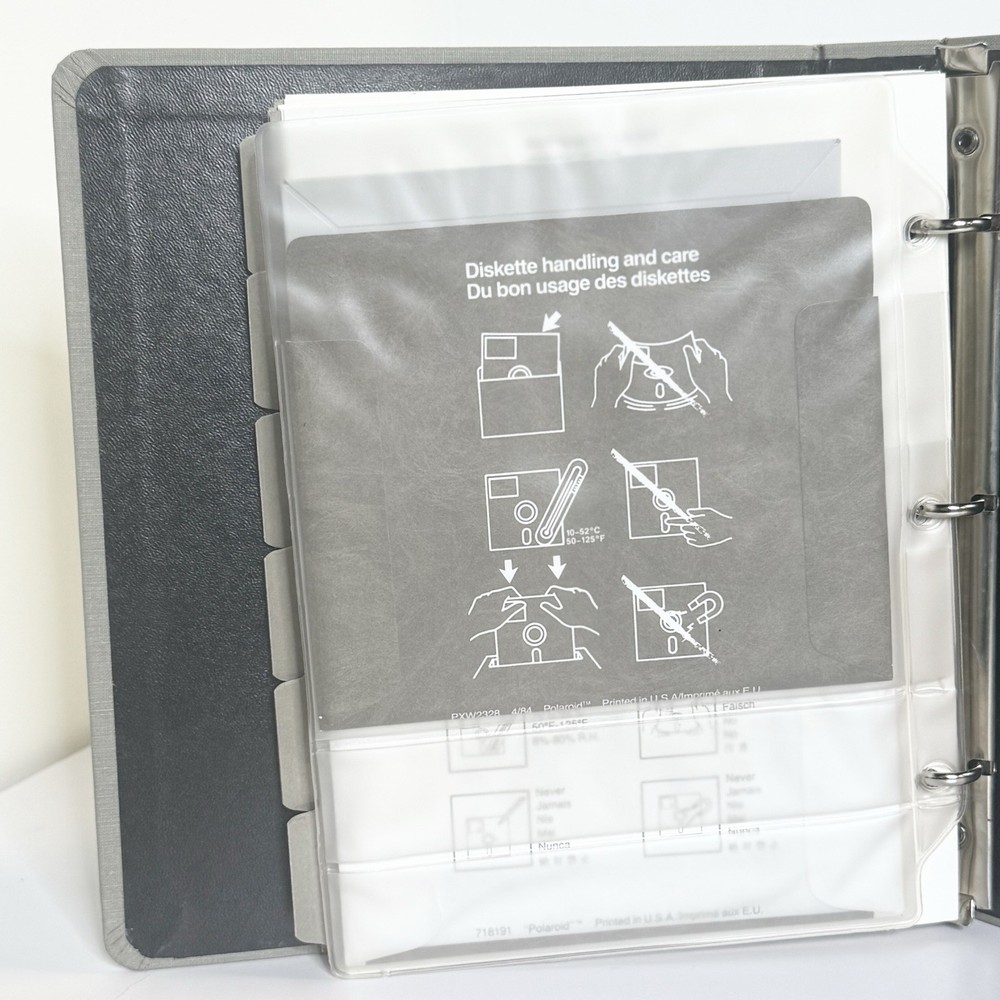 Polaroid Palette IBM PC XT Image Recording System Software 5.25 Disk Vintage