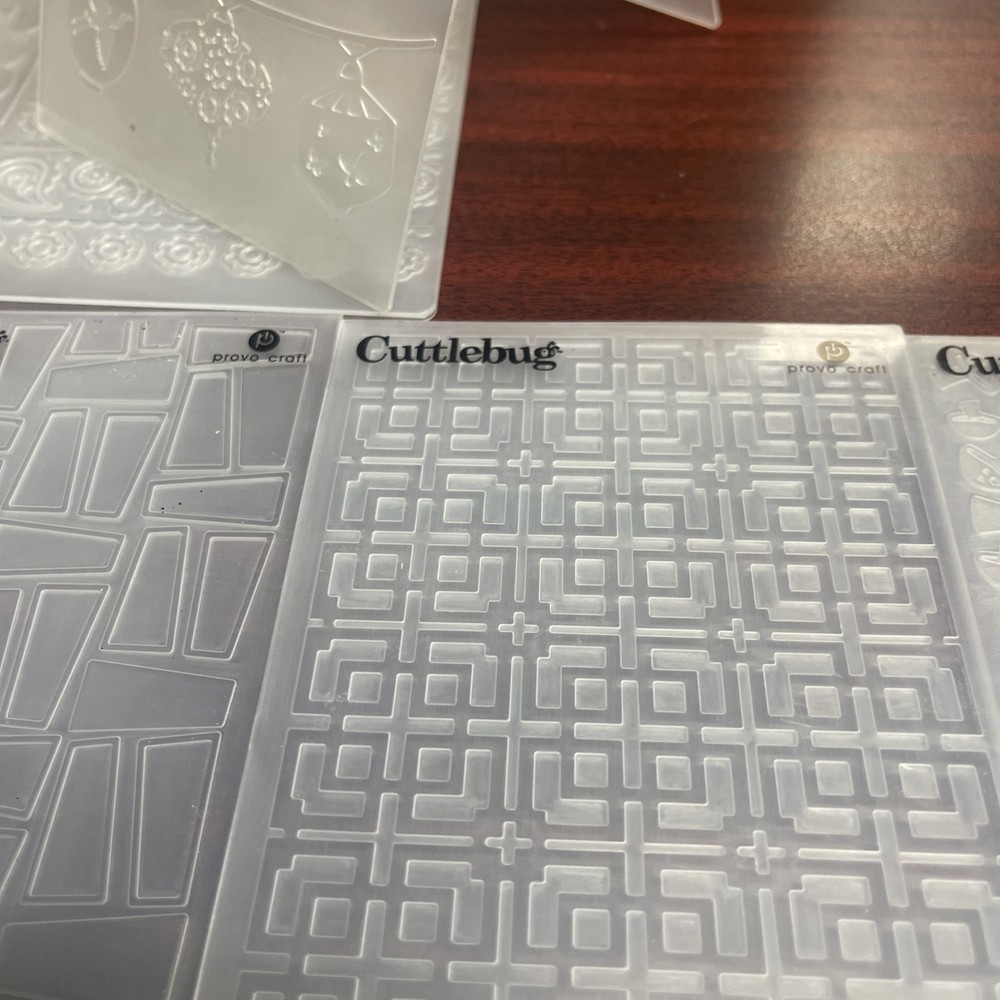 Cuttlebug Embossing Folders Lot Mickey Mouse & Misc Of 7
