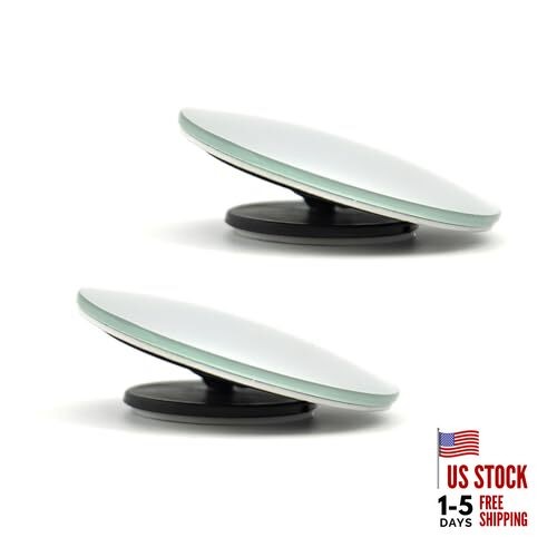 2PCS Car Blind Spot Mirrors, Wide Angle 2" Round Rear View Mirror with