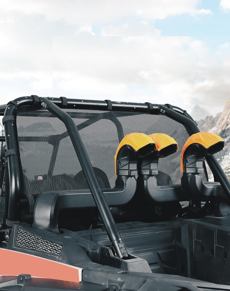 KEMIMOTO XP 1000 Rear Window Net UTV Soft Mesh Ventilated Sun black