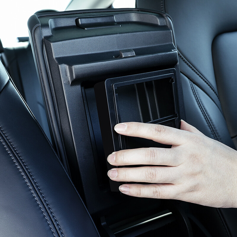 Car Storage Box Center Armrest Box Cup Holder Console Hidden Organizer Accessory