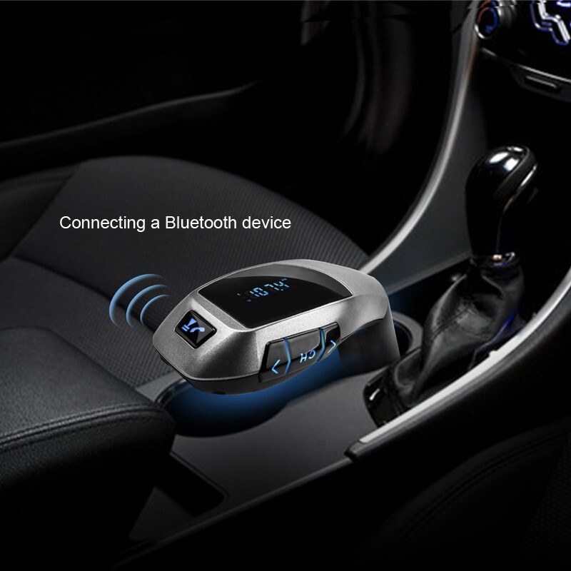 Bluetooth FM Transmitter USB MMC MP3 Player Car Radios Audio Stereo Android iOS