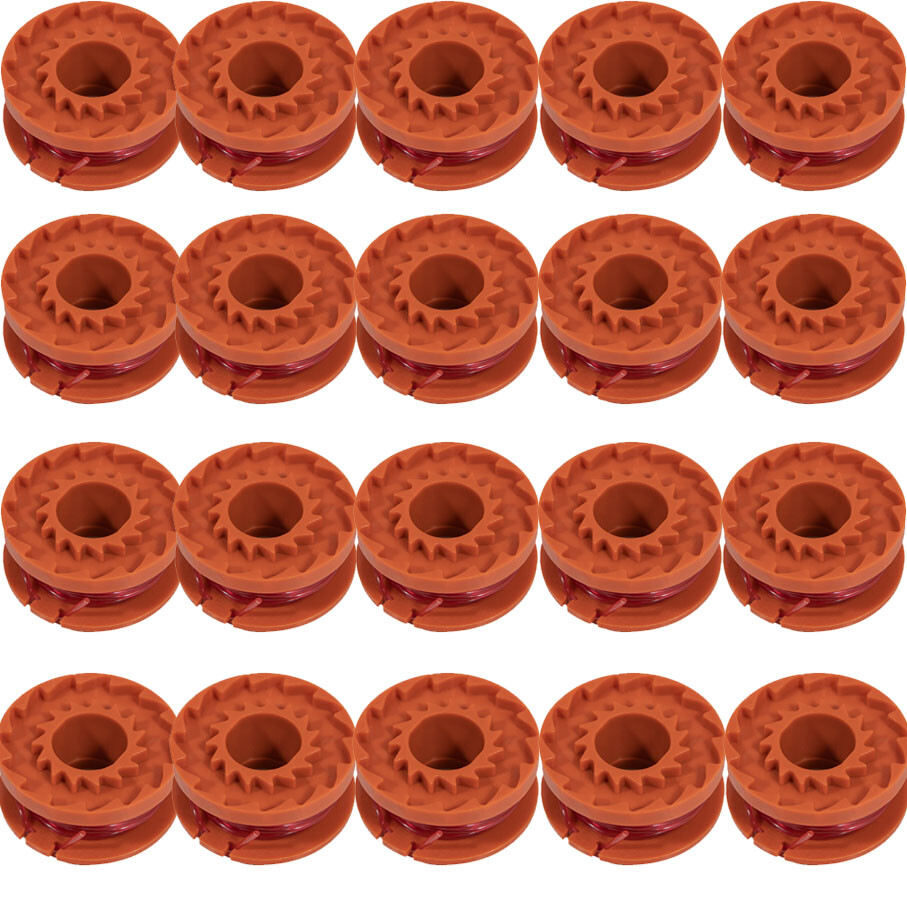 20-Pack Replacement Nylon Spool Line for Worx Trimmer/Edger WA0010