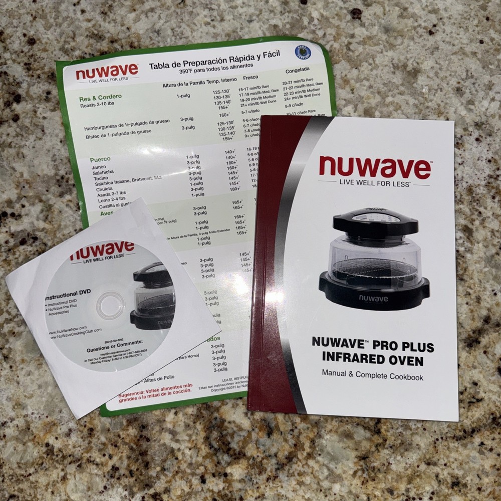 NuWave Infrared Oven Pro Plus 20601 Manual Complete Cookbook Quick Guide CD