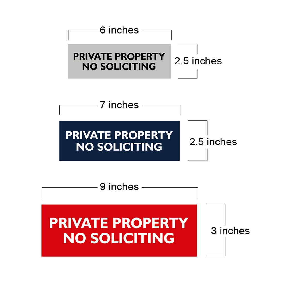 Basic Private Property No Soliciting Sign