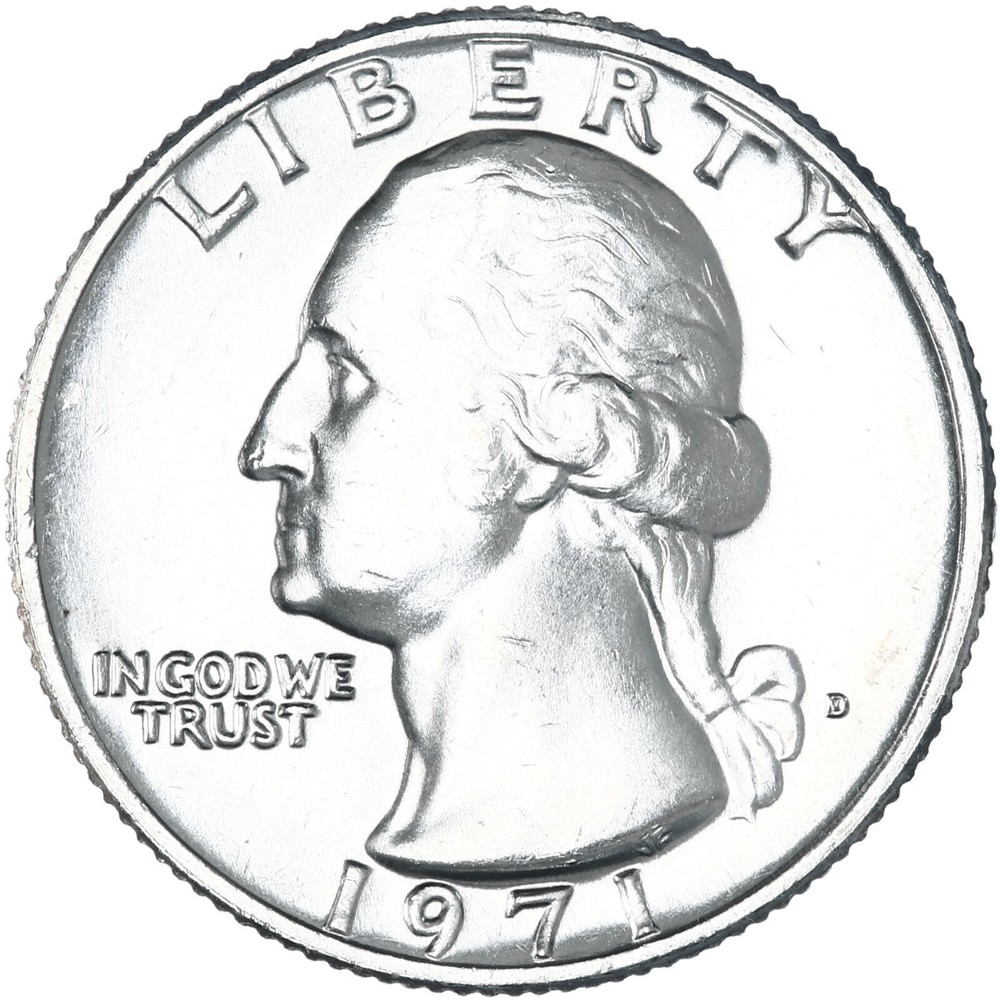 1971 D Washington Quarter BU US Coin