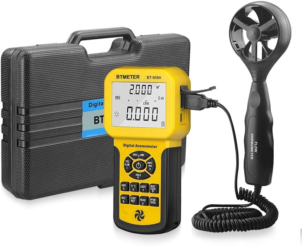 HoldPeak Digital Anemometer Wind Speed Air Flow Volume Meter with USB Data Logge
