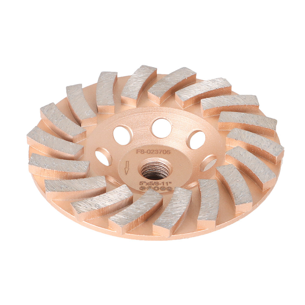 5 Inch Grinding Cup Wheels 18 Diamond Abrasive Segments 5/8" - 11 Threaded