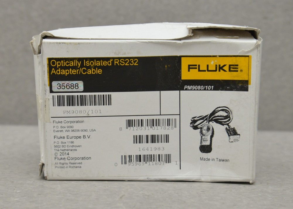 Fluke Optically Isolated RS232 Interface Adapter Cable PM9080/101