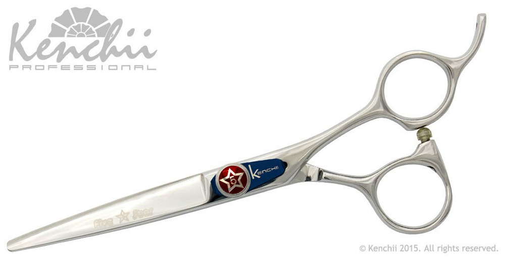 Kenchii Five Star Offset Handle Grooming Shears & Sets Professional Dog Scissors