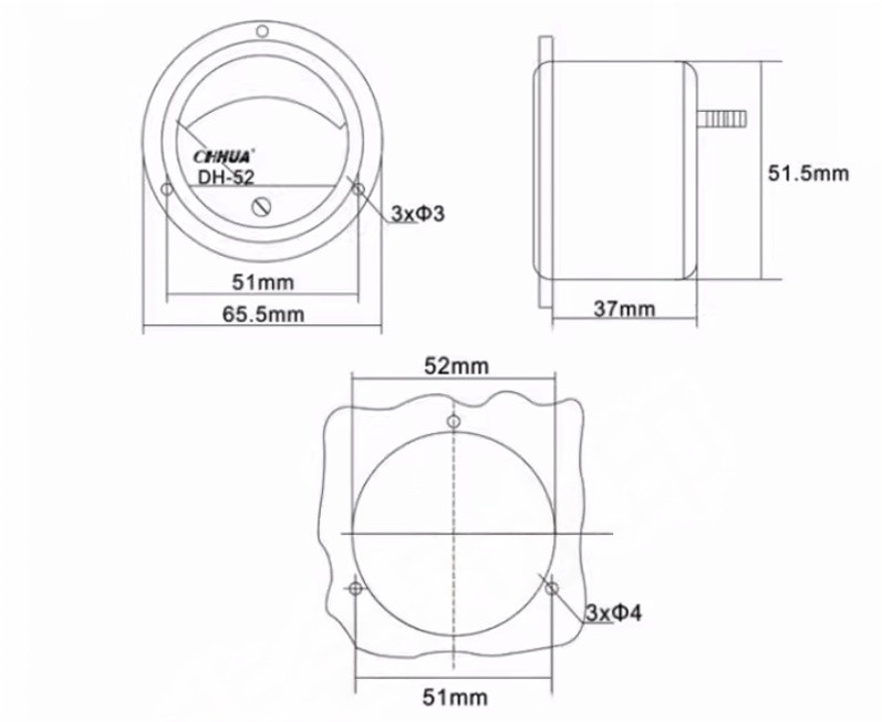 Wind Speed Sensor With Three Cups Wind Speed Measurement Pointer Display