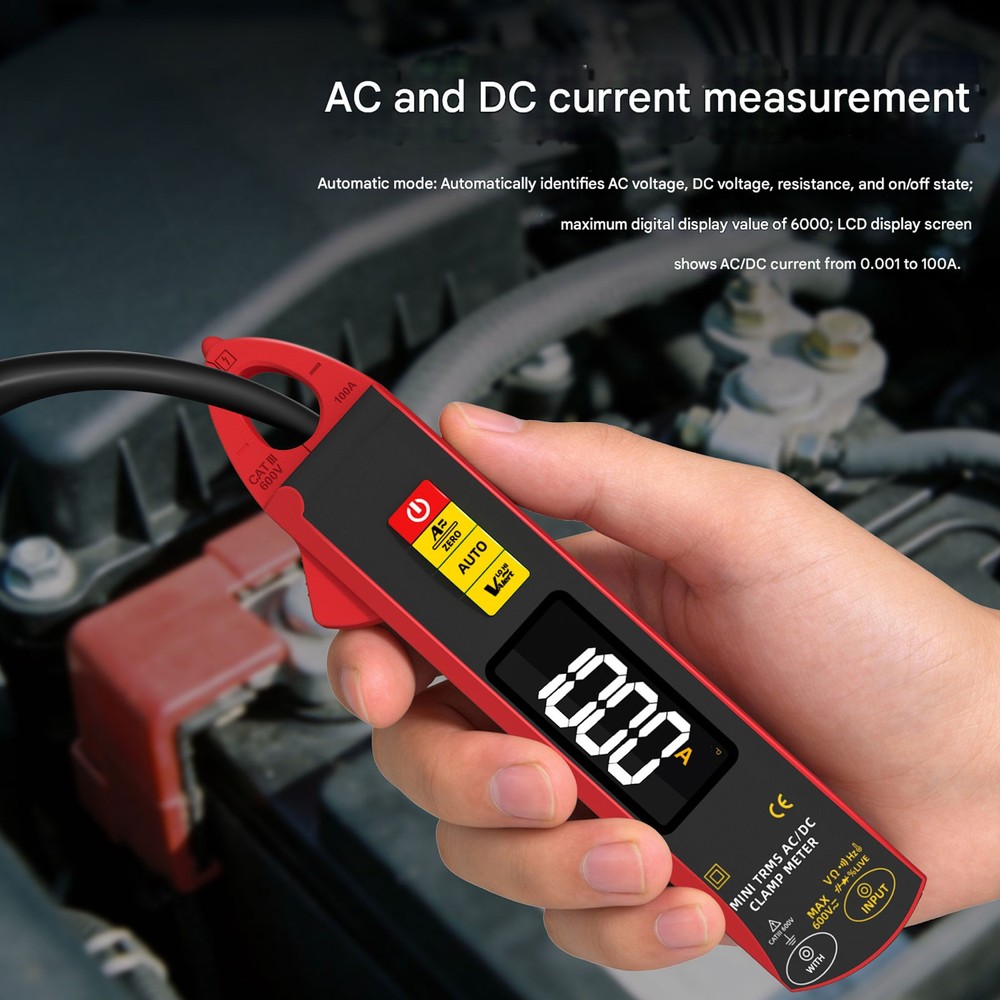BSIDE UX1 Mini Clamp Meter Digital AC DC Current Voltage Temperature Multimeter