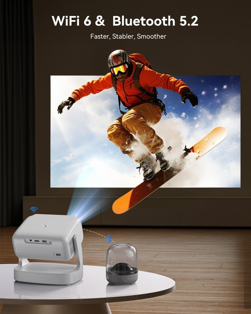 Smart Projector with WiFi and Bluetooth, Outdoor Projectors Bundle