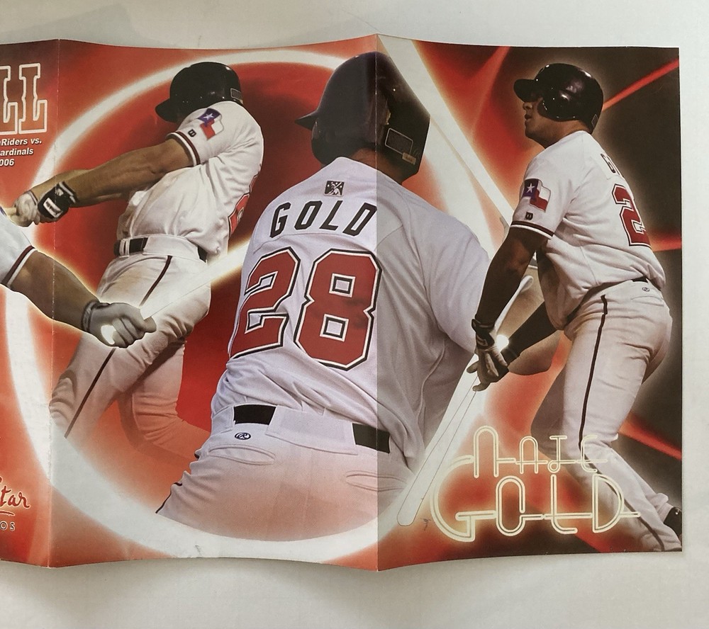 Frisco RoughRiders August 18 2006 PlayBall Program Nate Gold Pullout