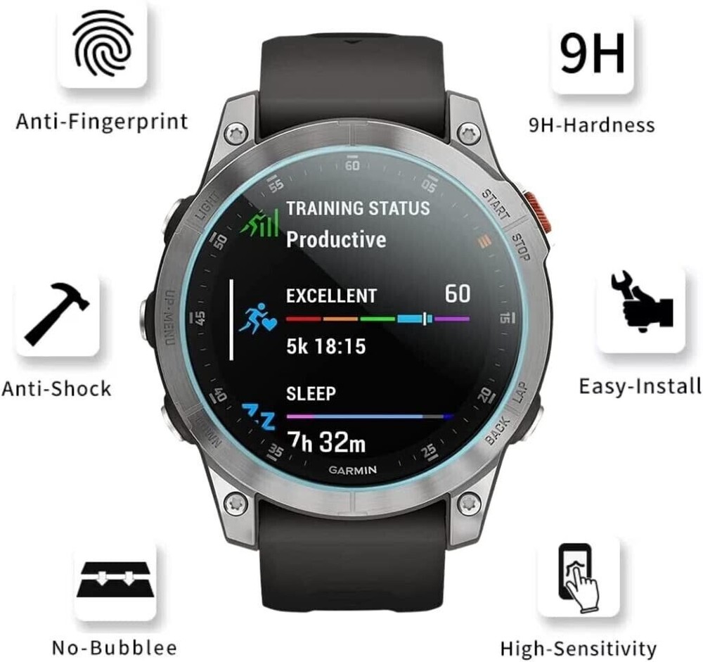 2x Premium Tempered Glass Screen Protector for Garmin Instinct/ Instinct Solar