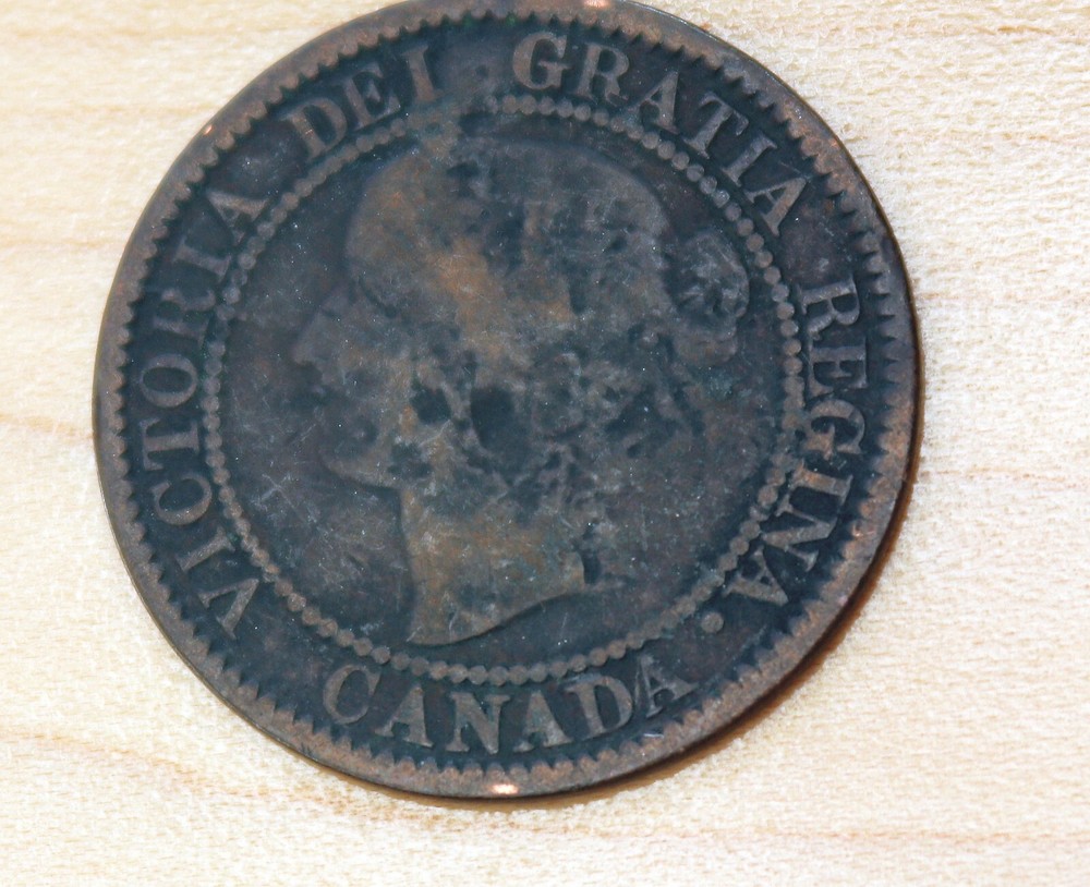 1859 Canada 1 Cent Damaged
