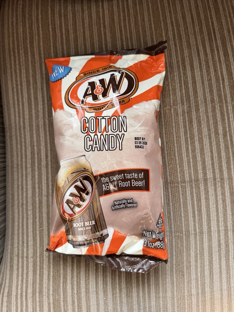 A&W Root Beer Cotton Candy 3.1 Oz Bag