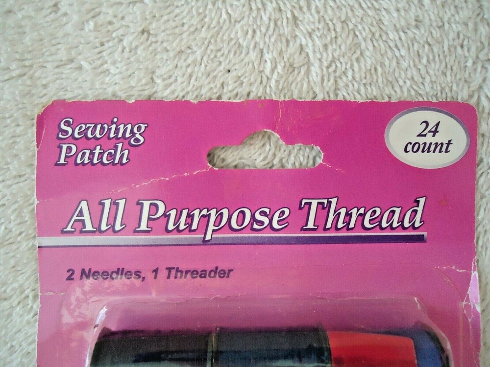" NIP " Sewing Patch 24 Count All Purpose Thread With Needles & Threader