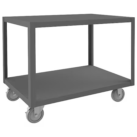 Durham Mfg Hmt-2436-2-95 High Deck Portable Table, 2 Shelves