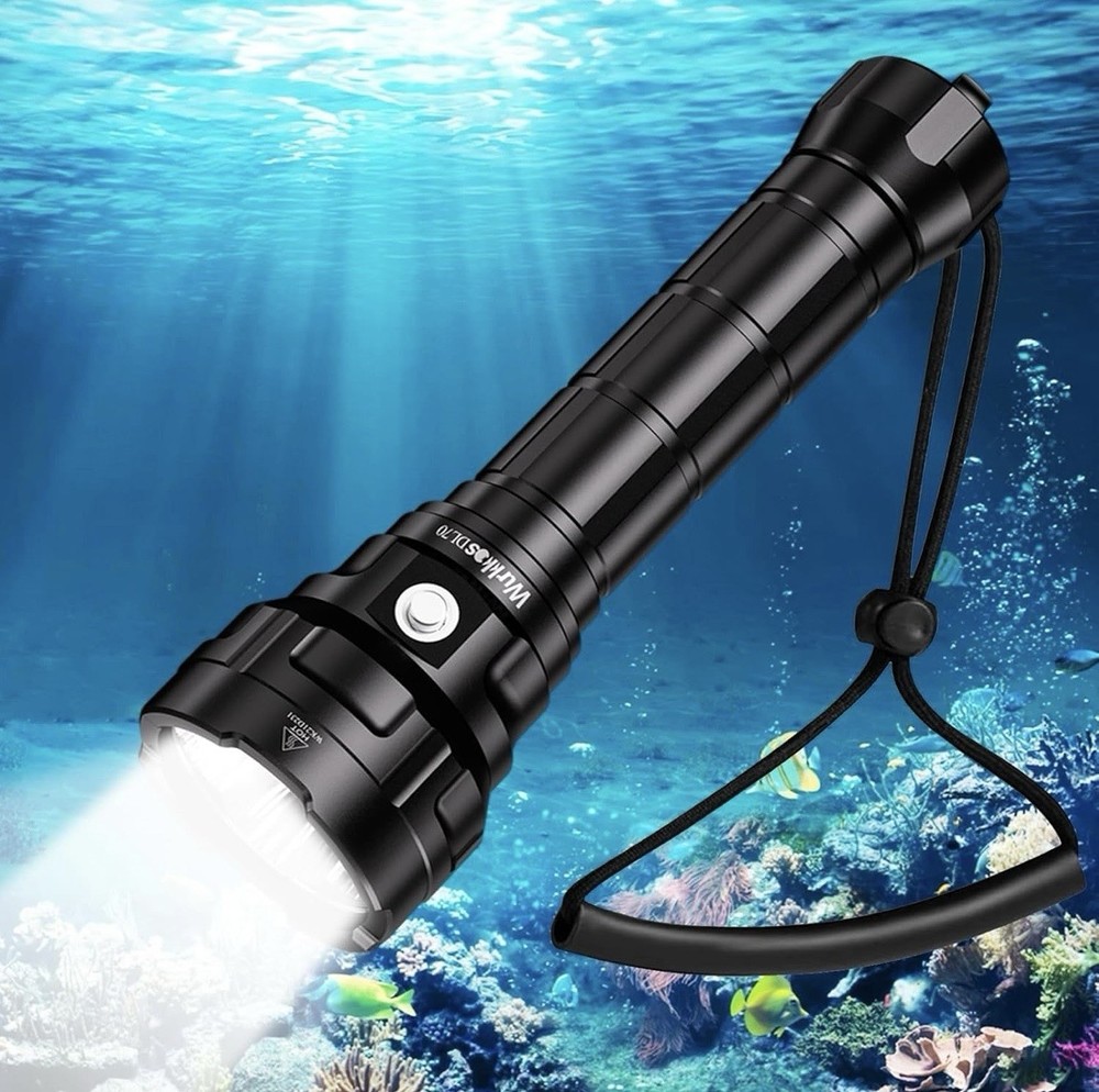 DL70 Dive Light Scuba Diving - 13000lm Super Bright Dive Flashlight